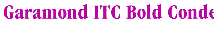 Garamond ITC Bold Condensed BT